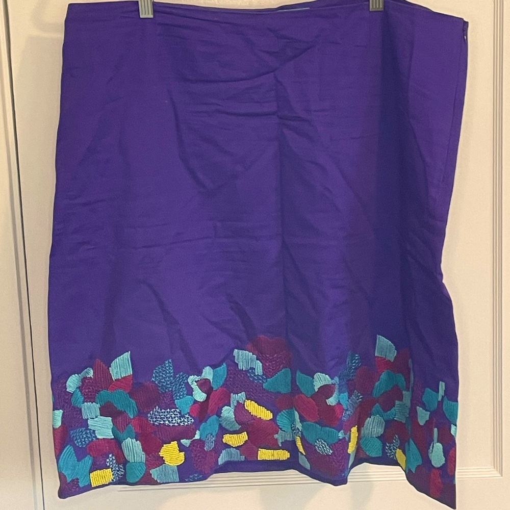 Embroidered Boden A-Line Skirt 16L
